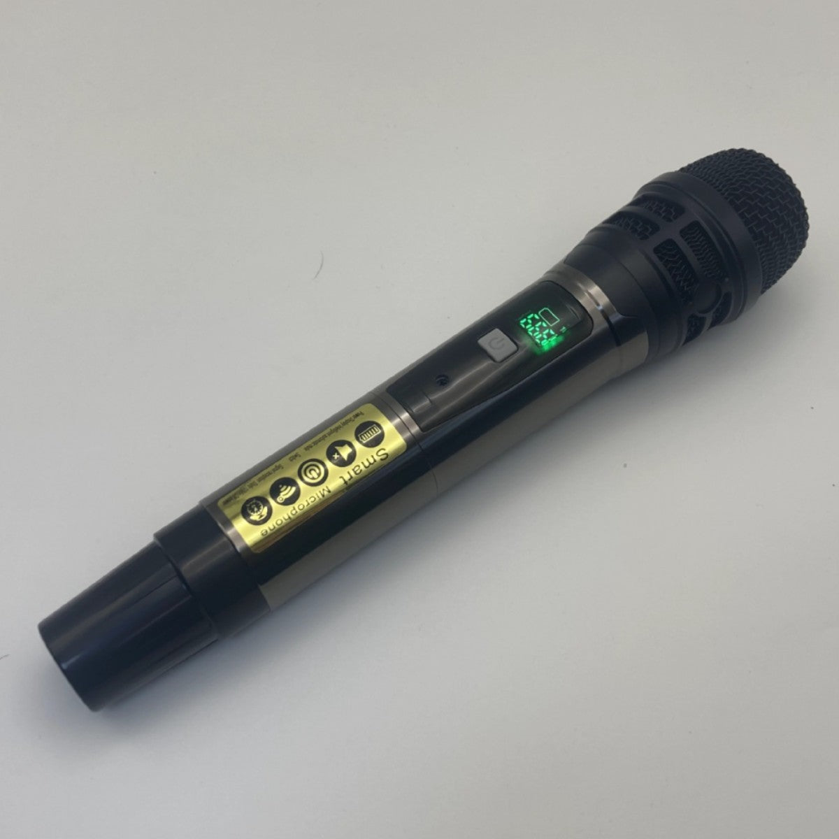 LEEDOAR HT-124 Wireless Black Handheld Microphone (1-to-2) Metal Case for Singing, Performances, and Trolley Speakers
