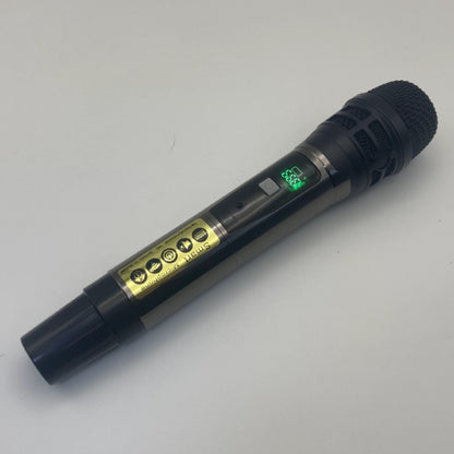 LEEDOAR HT-124 Wireless Black Handheld Microphone (1-to-2) Metal Case for Singing, Performances, and Trolley Speakers