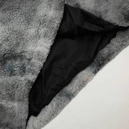 High Street American Tie-Dye Fleece Half-Zip Hoodie with Hood for Men, Trendy Oversized Casual Sweatshirt