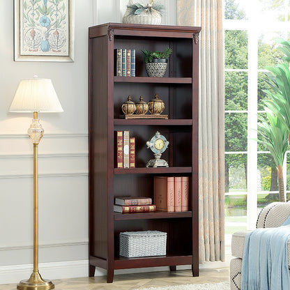 Bookshelf Solid Wood Bookcase Combination Wall-mounted Floor-standing Storage Cabinet for Living Room Home Organization