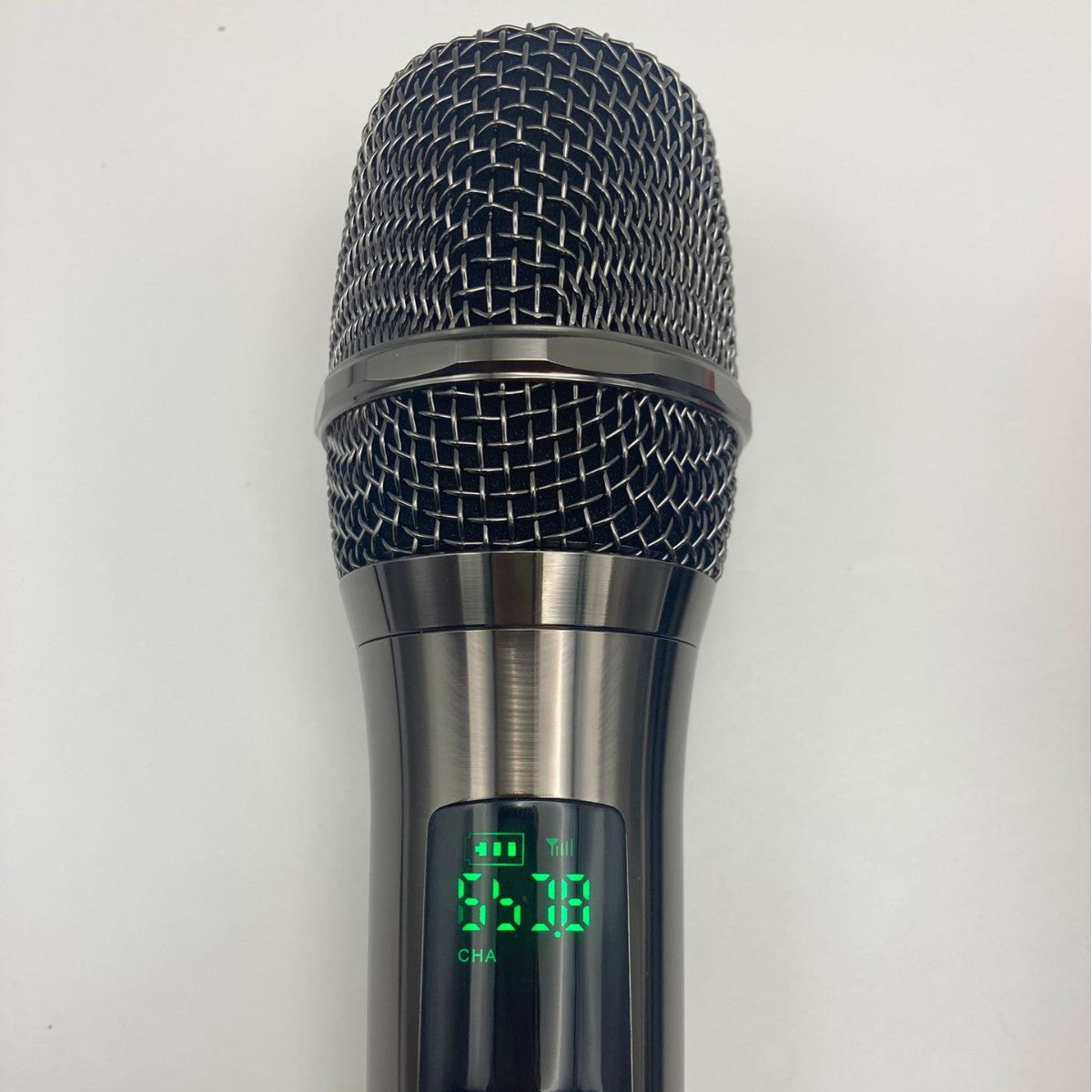 LEEDOAR HT-02 Dual UHF Anti-Interference Microphones for Portable Trolley Speaker Outdoor Performances Karaoke