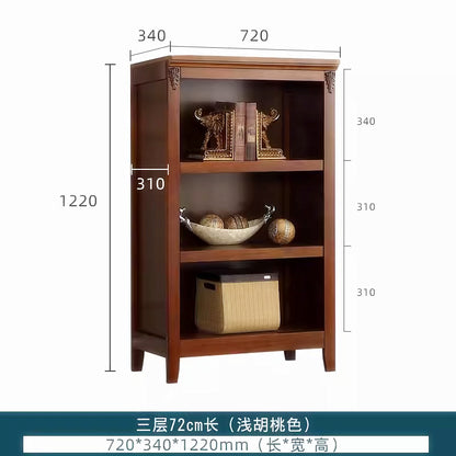 Bookshelf Solid Wood Bookcase Combination Wall-mounted Floor-standing Storage Cabinet for Living Room Home Organization