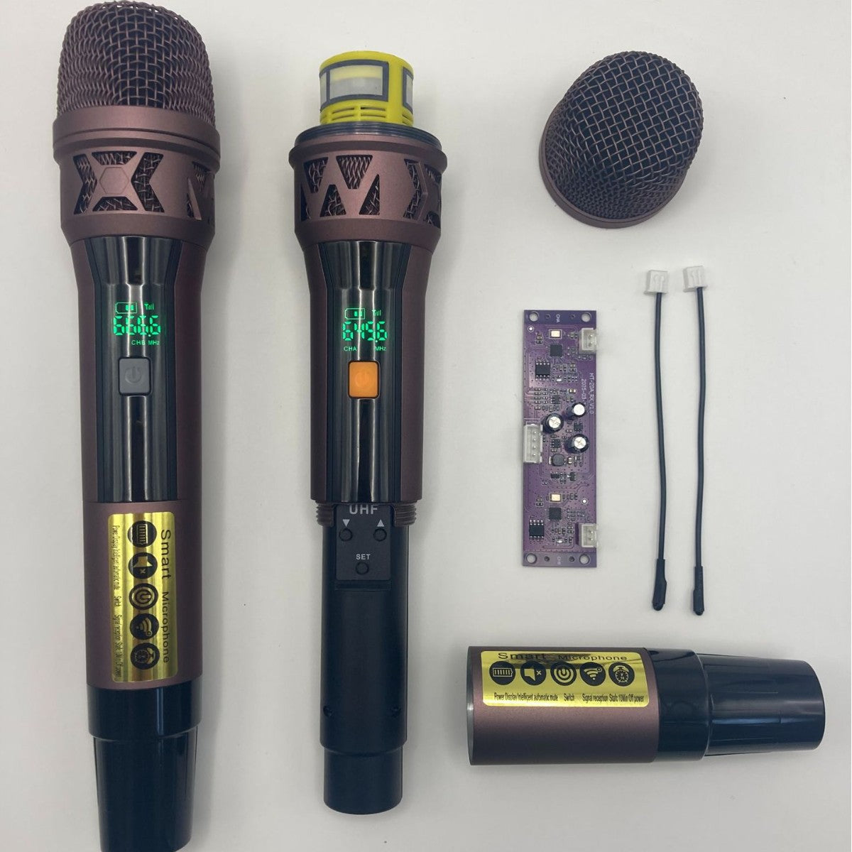 LEEDOAR HT-36 Red Wireless Handheld Microphone for Home Karaoke, Meetings, and Trolley Speakers; Hot-Selling in Vietnam and Cambodia.