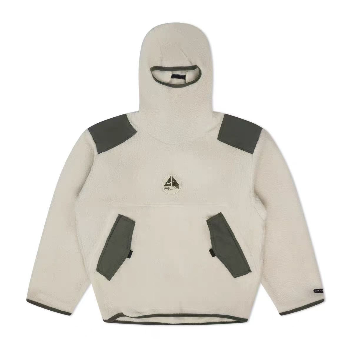 ACG Sherpa Fleece Jacket Collaboration Pullover Fleece Hoodie for Fall/Winter, Warm and Thick, Casual Unisex Sweatshirt with Hood