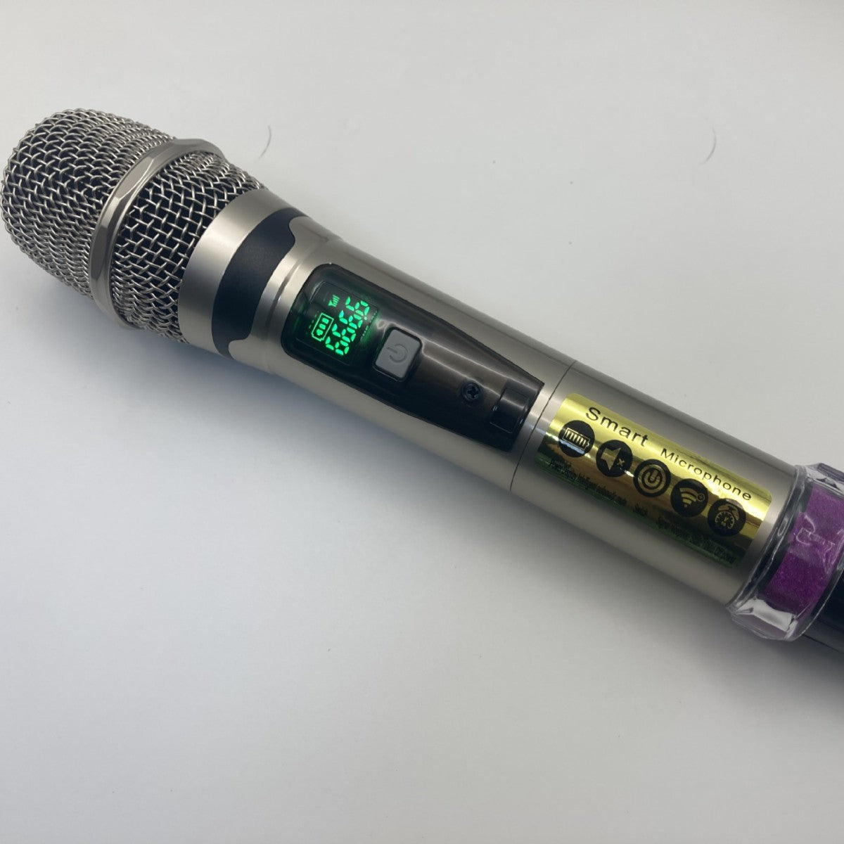 LEEDOAR HT-122 Wireless Black Handheld Microphone (1-to-2) Metal Case for Singing, Performances, and Trolley Speakers