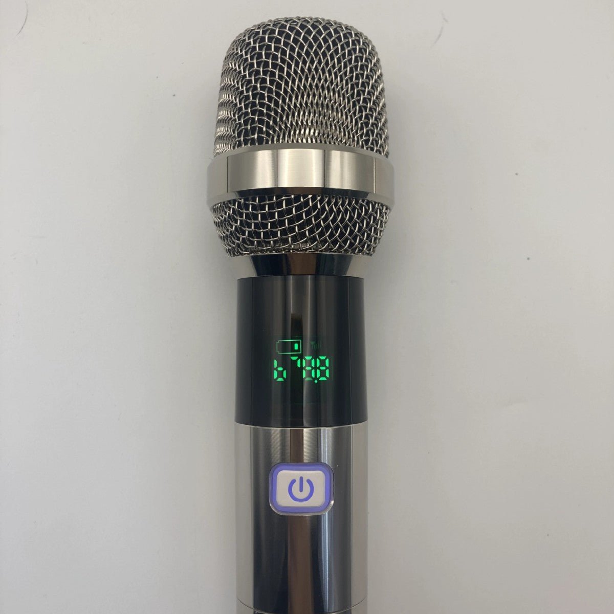 LEEDOAR HT-128 Wireless White Handheld Microphone (1-to-2) Metal Case for Singing, Performances, and Trolley Speakers