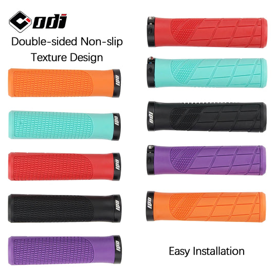 ODI Rubber Handlebar Grips MTB Lock-on Grip Shockproof Non-slip Mountain/Road Bike Handle Cover Folding Balance Bike Accessories Leedoar