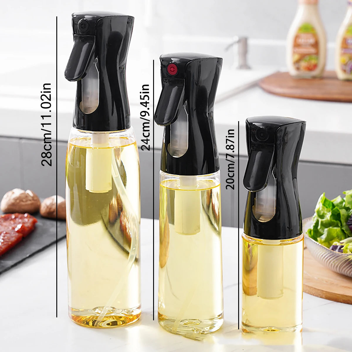 Oil Sprayer for Cooking Water for Plant Spray Bottle  Indoor and Gardens Salads BBQs Continuous Spray Portion Control Leedoar