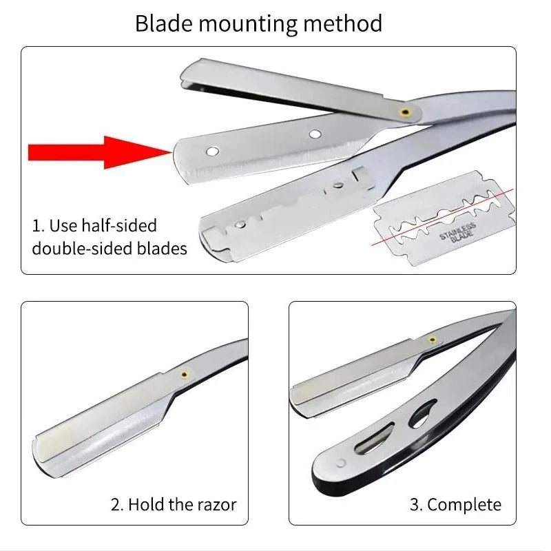 Old style shaver blade, hair salon shaving and hair removal blade, sharp blade detachable, professional hair removal tool