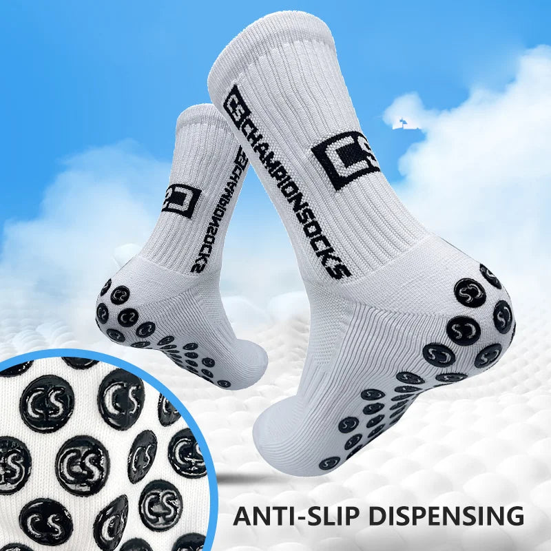 One Pair Adult 6 Colors Sports Series Socks Polyester Is Breathable Sweat-absorbing Football Socks at the Bottom of the Towel Leedoar