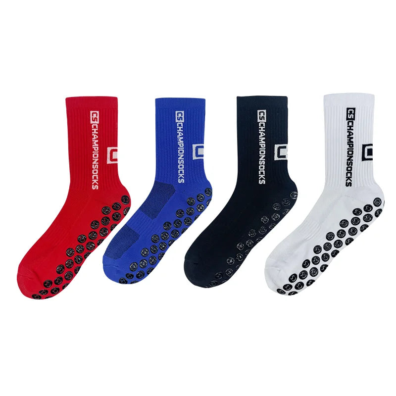 One Pair Adult 6 Colors Sports Series Socks Polyester Is Breathable Sweat-absorbing Football Socks at the Bottom of the Towel Leedoar