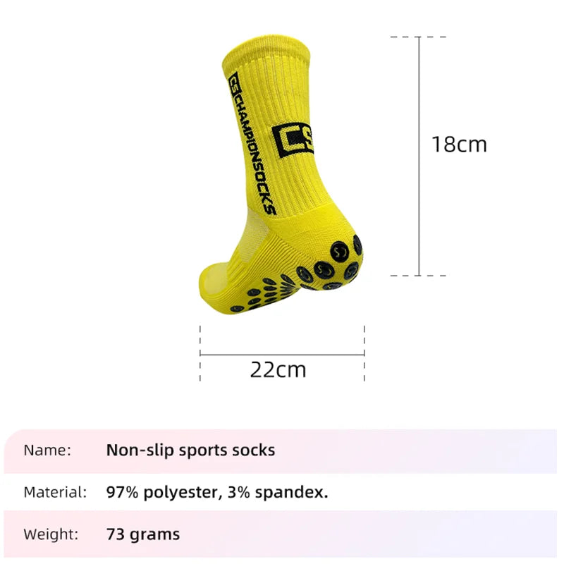 One Pair Adult 6 Colors Sports Series Socks Polyester Is Breathable Sweat-absorbing Football Socks at the Bottom of the Towel Leedoar