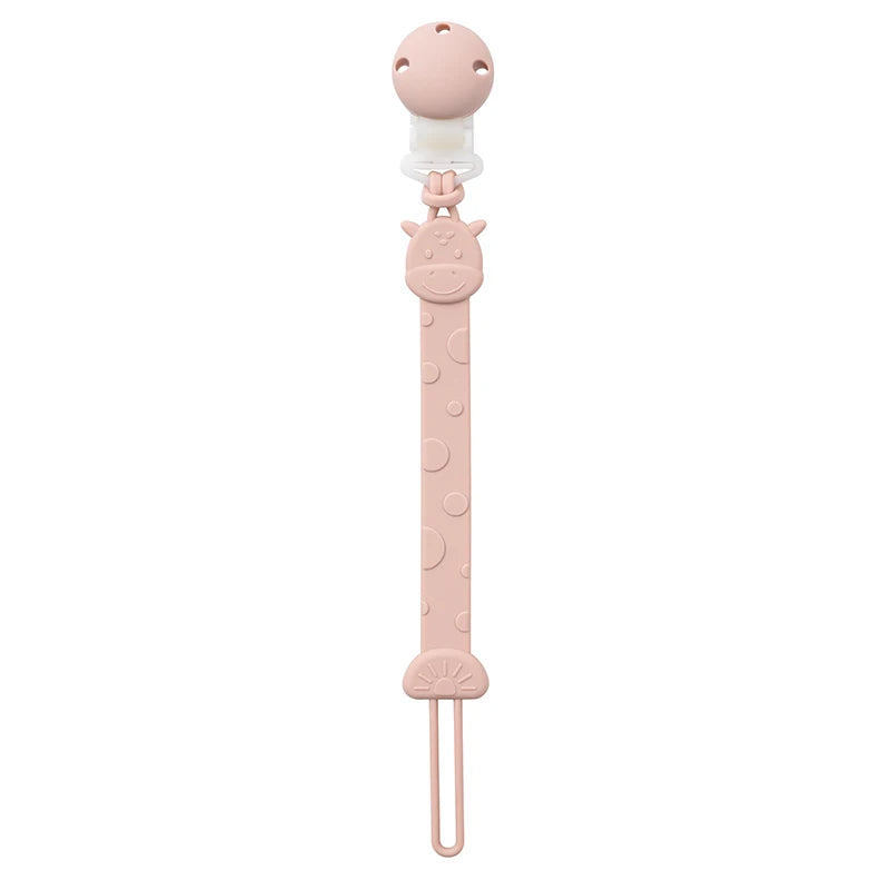 One-Piece Silicone Pacifier Clip Holder, Soft Flexible Pacifier Clips Binky Clips for Baby Boys and Girls,  Baby Accessories Leedoar