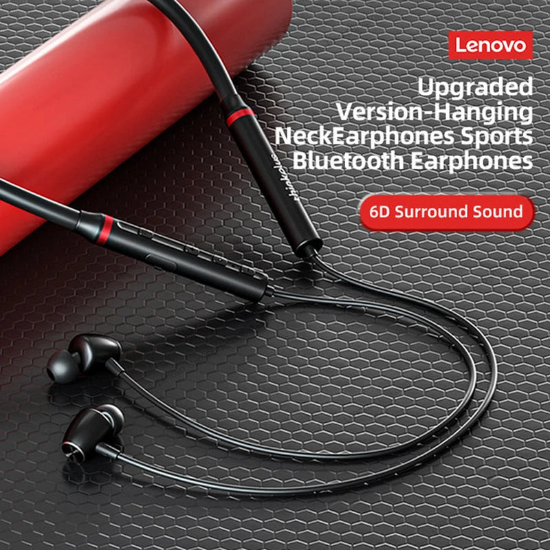 Origial Lenovo HE05X Bluetooth Earphones Earphone Waterproof Earplugs HIFI Sound Magnetic Neckband Headset Sports Headphone Leedoar