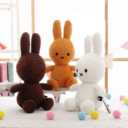 Original Cartoon Miffy Rabbit Plush Toys Kawaii Baby Accompany Highquality Plushie Doll Cute Room Decoration Children's Gift Leedoar