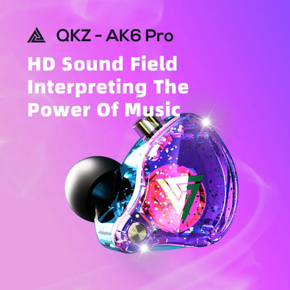 Auriculares dinámicos originales QKZ AK6 Pro EDX Pro 1DD con graves HIFI, auriculares internos con monitor deportivo y cancelación de ruido ZST X 