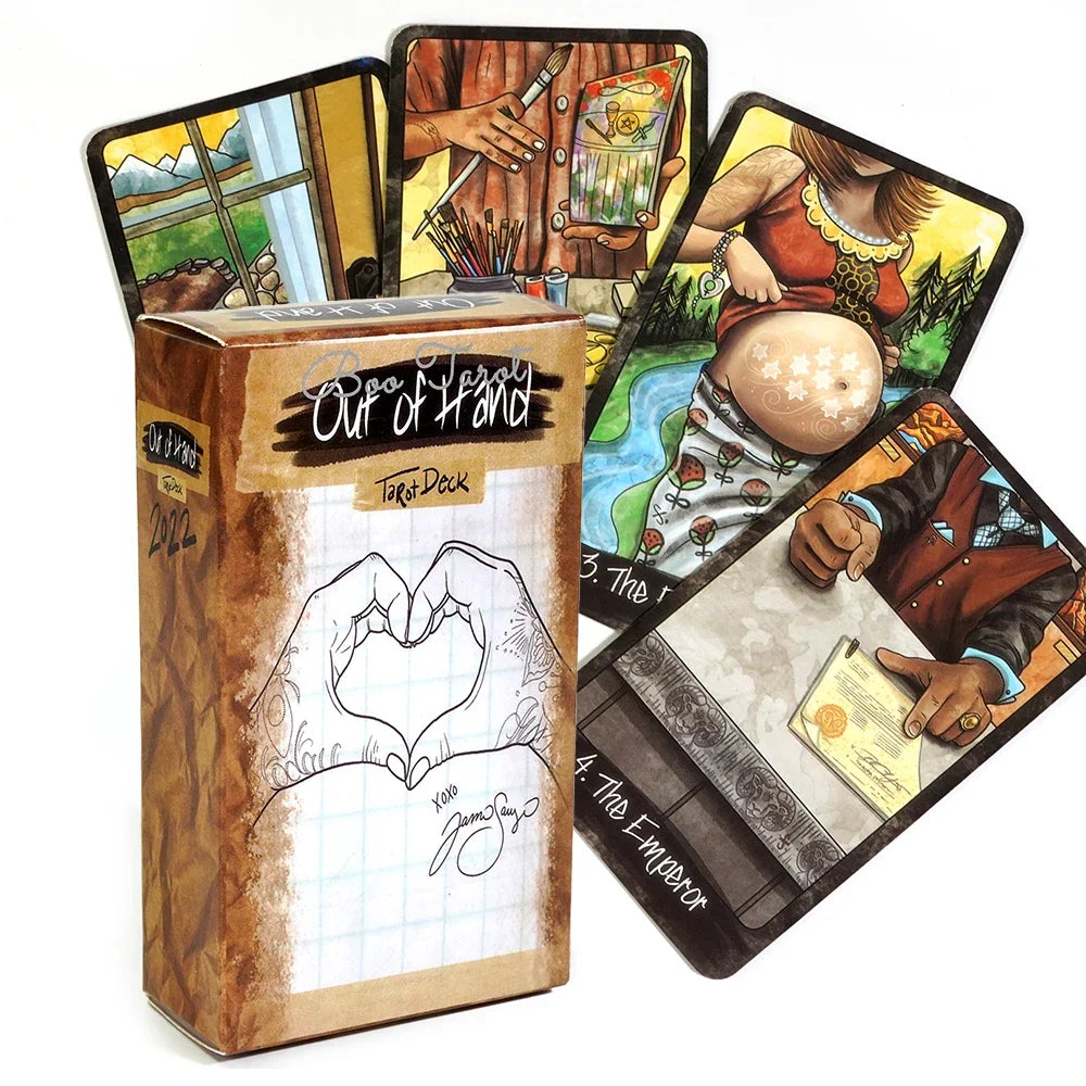 Out Of Hand Tarot Deck 78pcs Card Deck Travel Version Pocket Size Designed For All Levels Of Enthusiasts Leedoar