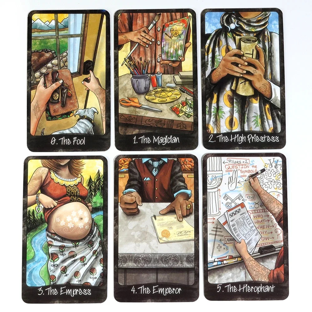 Out Of Hand Tarot Deck 78pcs Card Deck Travel Version Pocket Size Designed For All Levels Of Enthusiasts Leedoar