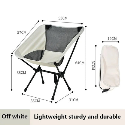 Silla plegable portátil para acampar al aire libre, silla para acampar, pescar, silla de playa para ocio, rodamiento de tubo de acero grueso de 100 kg 