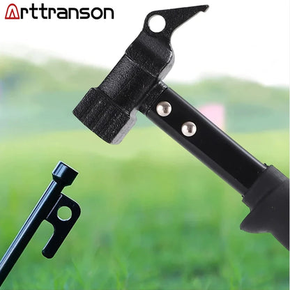 Outdoor Camping Tent Nail Hammer Cast Iron Hammer Nail Extractor Safety Hammer Leedoar