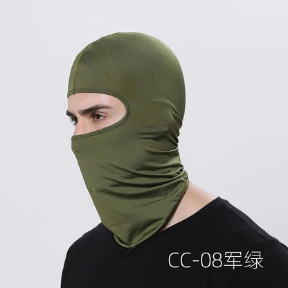 Outdoor Cool Sunscreen Balaclava Motorcycle Face Mask Lycra Moto Biker Wind Cap Mask Stopper Windproof Bicycle Cycling Headgear Leedoar