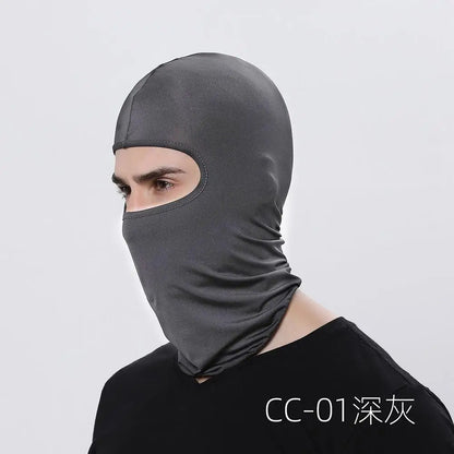 Outdoor Cool Sunscreen Balaclava Motorcycle Face Mask Lycra Moto Biker Wind Cap Mask Stopper Windproof Bicycle Cycling Headgear Leedoar