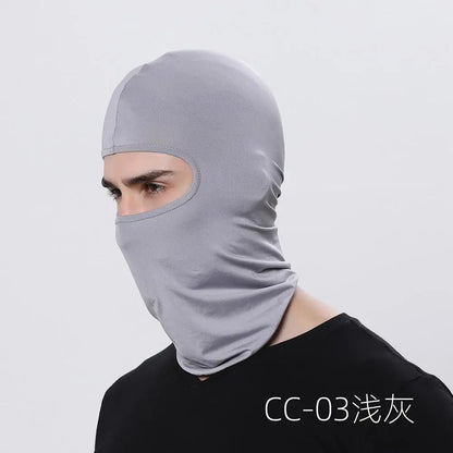 Outdoor Cool Sunscreen Balaclava Motorcycle Face Mask Lycra Moto Biker Wind Cap Mask Stopper Windproof Bicycle Cycling Headgear Leedoar