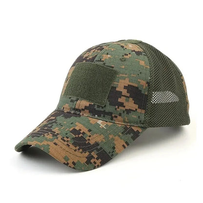 Boné ajustável camuflado multicam ao ar livre malha tático militar exército airsoft pesca caça caminhadas basquete snapback chapéu 