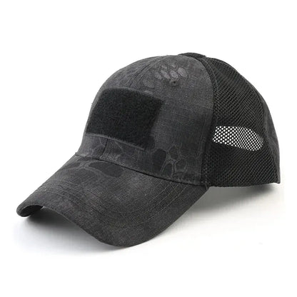 Boné ajustável camuflado multicam ao ar livre malha tático militar exército airsoft pesca caça caminhadas basquete snapback chapéu 