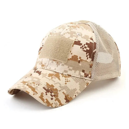 Boné ajustável camuflado multicam ao ar livre malha tático militar exército airsoft pesca caça caminhadas basquete snapback chapéu 