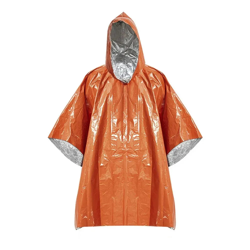 Outdoor Multifunction Raincoat Camping Raincoat Waterproof Survival Emergency Reflective Clothing Camping Gear Leedoar