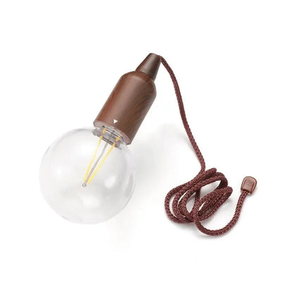 Outdoor Pull-cord Lamp Camping Tent Chandelier Atmosphere Nightlight Christmas Decoration Retro Spherical Lighting Lamp