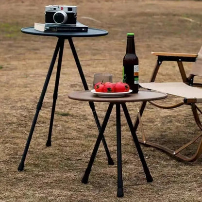 Mesa redonda pequena para acampamento ao ar livre, lazer, ultraleve, portátil, piquenique, jardim, mesa de centro, mesa de chá, mesa de jantar 