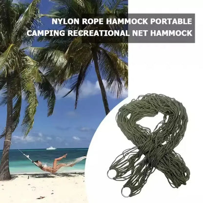 Outdoor Thickened Nylon Rope Hammock Indoor Mesh Hammock Portable Simple Hammock Swing Chair Leedoar