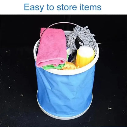 Oxford Cloth Water Bucket for Foldable Outdoor Camping Fishing Water Storage Container Drinking Picnic Barrel Car Wash Accessory Leedoar