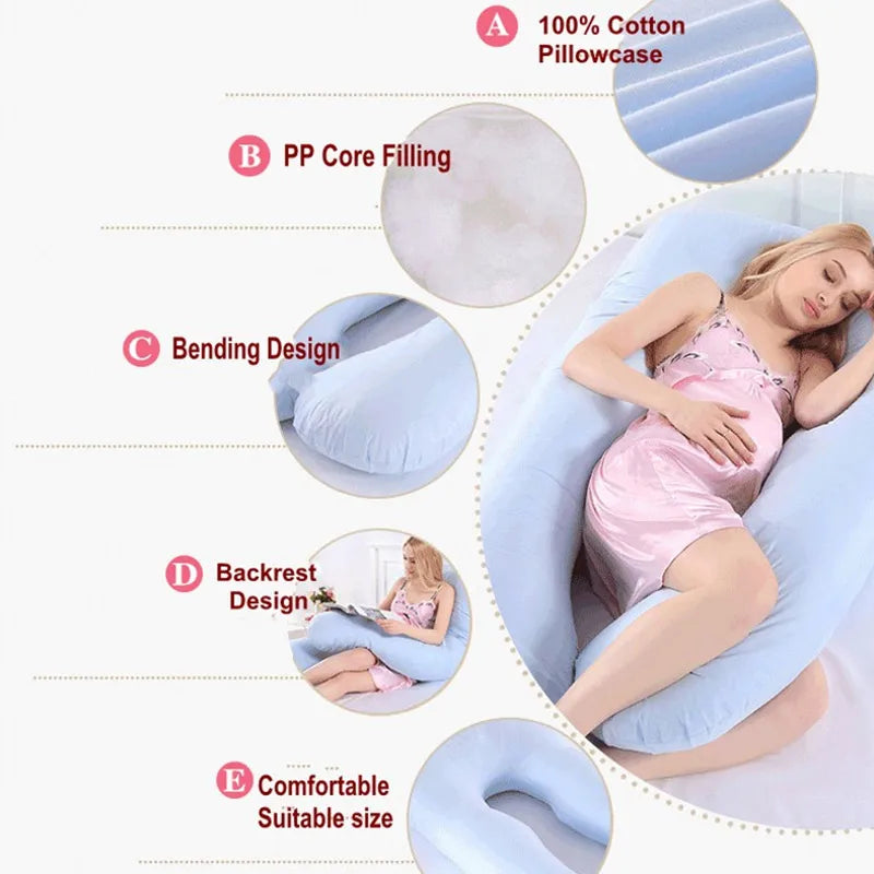 PANGDUBE Pregnancy Pillow 130*70cm Sleeping Waist Pillow for Pregnant Women Nursing Pillow Breastfeeding Cushion for Women Leedoar