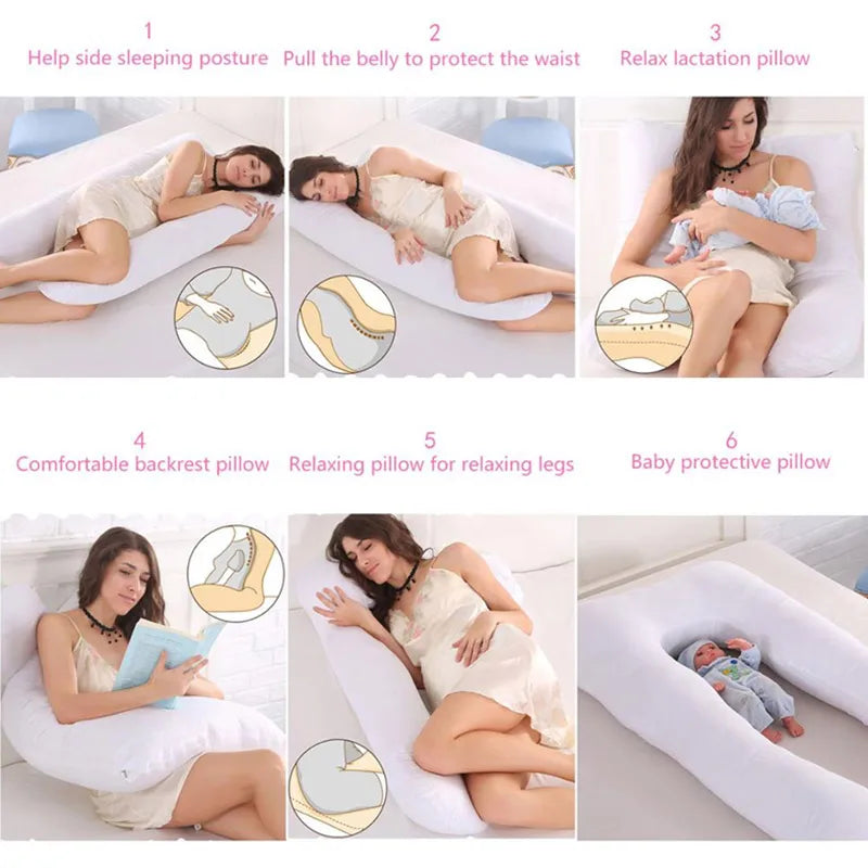 PANGDUBE Pregnancy Pillow 130*70cm Sleeping Waist Pillow for Pregnant Women Nursing Pillow Breastfeeding Cushion for Women Leedoar