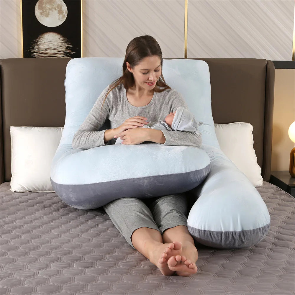 PANGDUBE Pregnancy Pillow 130*70cm Sleeping Waist Pillow for Pregnant Women Nursing Pillow Breastfeeding Cushion for Women Leedoar