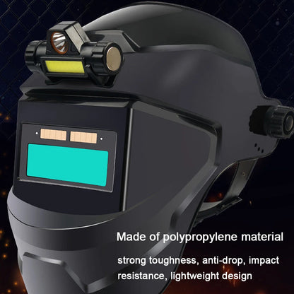 PC Welding Masks Automatic Variable Light Adjustment Large View Auto Darkening Welding Facemask for Arc Welding Grinding Cutting Leedoar