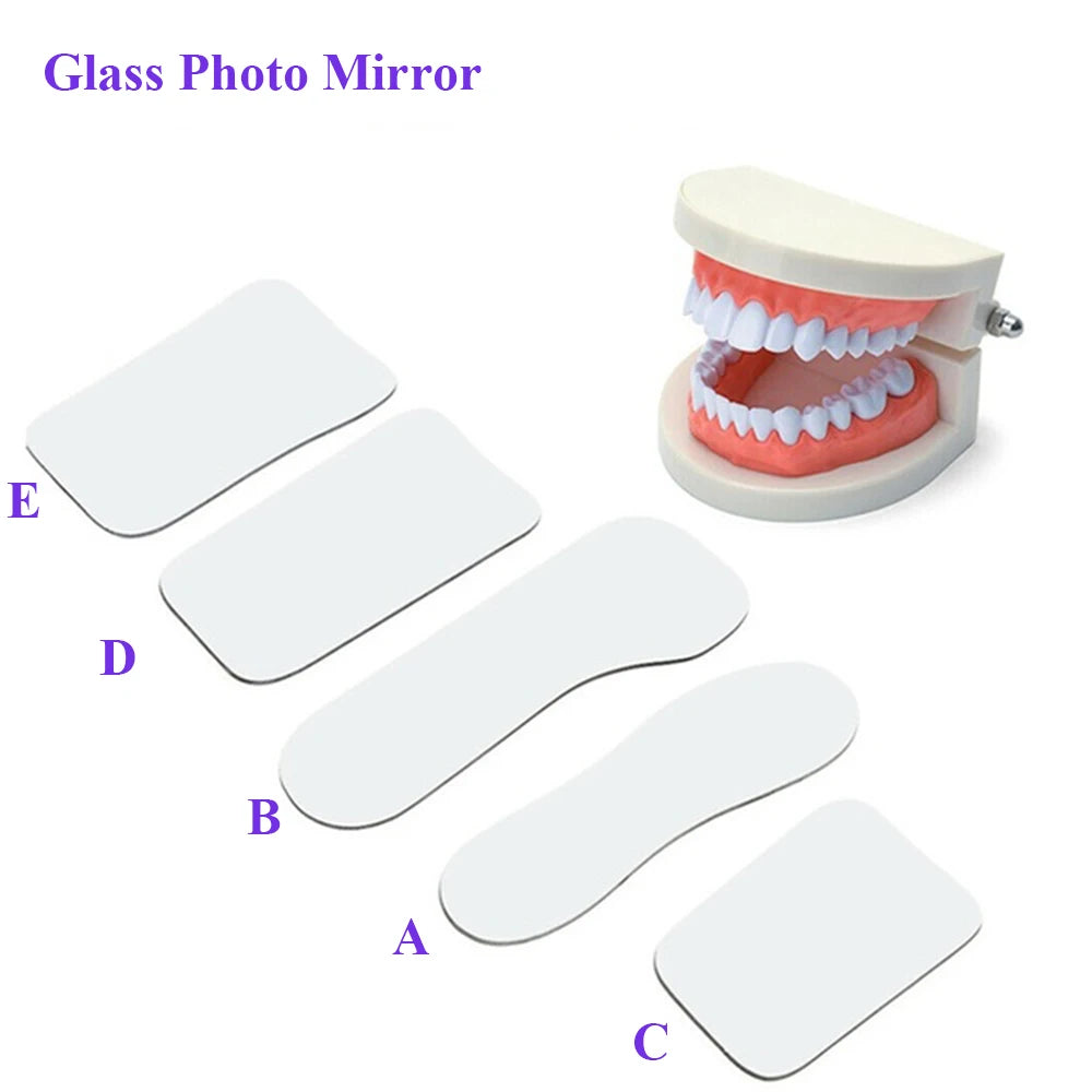 PIORPOY 5Pcs Intraoral Photo Reflector Dental Orthodontic Mirror Photography Double-Sided Mirrors Glass Material Dentistry Tools Leedoar