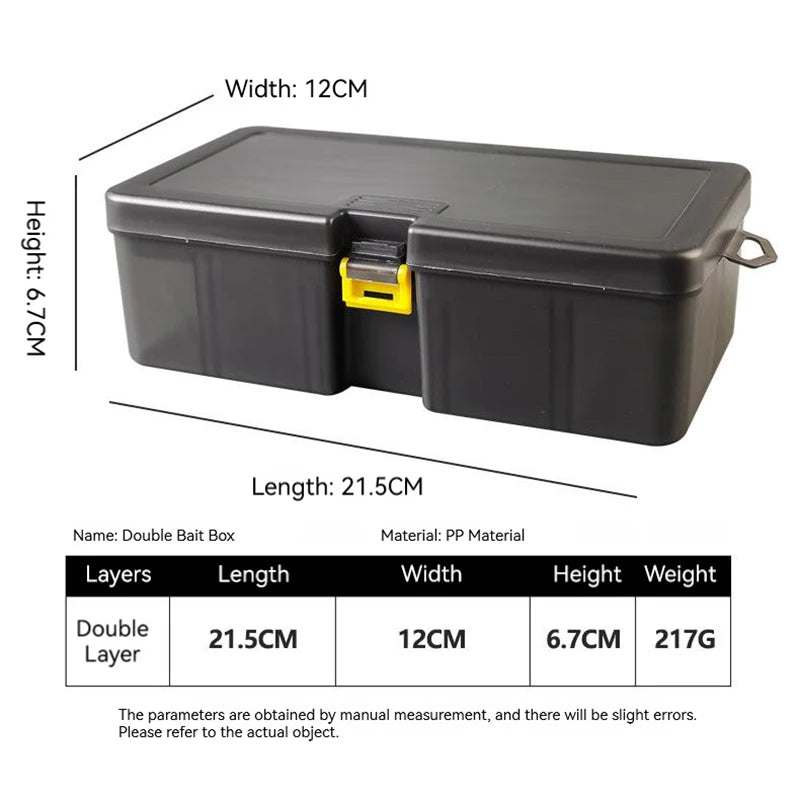 PRO BEROS Fishing Tackle Box Waterproof Plastic Double Layer Lures Hook Minnow Bait Storage Case Multifunctional Fishing Tool Leedoar