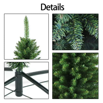 PVC Christmas Tree Artificial Christmas Tree Green Pointed Slender Slim Pen Pole Christmas Atmosphere Decorations1.2m~2.7m