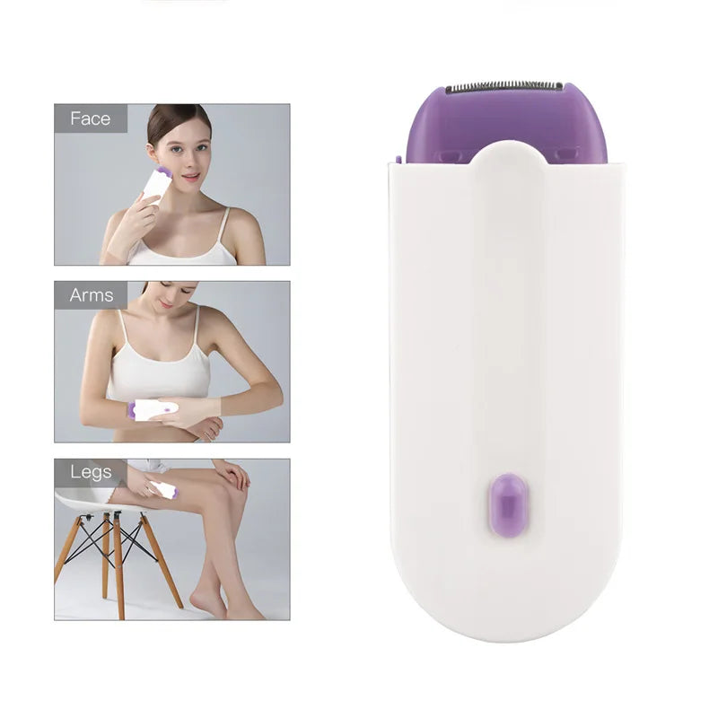 Painless Hair Removal Kit Epilator USB Rechargeable Women Body Face Leg Bikini Hand Shaver Hair Remover Leedoar