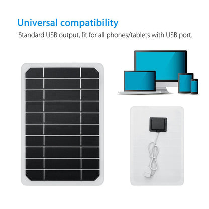 Panel Solar de 5V y 10W con salida USB, Sistema Solar portátil para exteriores, cargadores de teléfono móvil, módulo de batería, placa de generación 