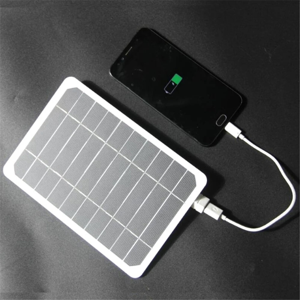 Panel Solar de 5V y 10W con salida USB, Sistema Solar portátil para exteriores, cargadores de teléfono móvil, módulo de batería, placa de generación 