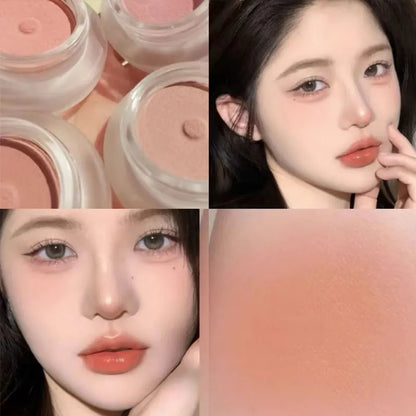 Peach Blush Paste Clay Nude Natural Matte Mousse Rouge Woman New Monochrome Expanded Shrink Cheek Purple Eyeshadow Leedoar