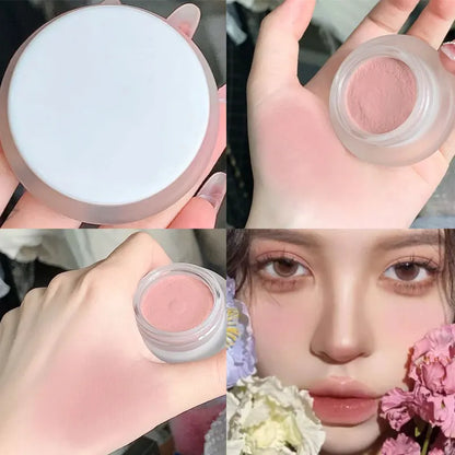 Peach Blush Paste Clay Nude Natural Matte Mousse Rouge Woman New Monochrome Expanded Shrink Cheek Purple Eyeshadow Leedoar