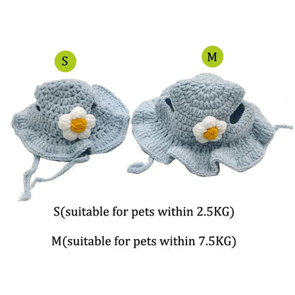 Pet Accessory - Knitted Cat Hat , Elastic Cute Refined Hat for Puppy Kittensfor Party Photo Shoot Props Decoration cat hat