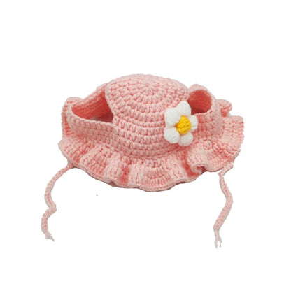 Pet Accessory - Knitted Cat Hat , Elastic Cute Refined Hat for Puppy Kittensfor Party Photo Shoot Props Decoration cat hat