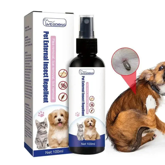 Gotas antipulgas para perros y gatos, 100 ml, insecticida, eliminador de pulgas, piojos e insectos, fórmula concentrada para pulgas y garrapatas, eliminador de pulgas para mascotas 